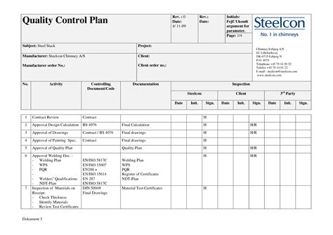 quality bending|fabrication quality control plan.